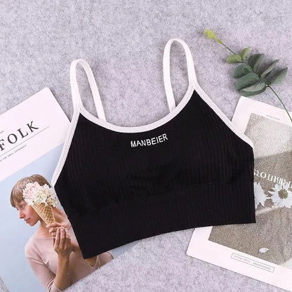 Gym Sexy Crop Top Bra Women Cotton Underwear Soft Comfort