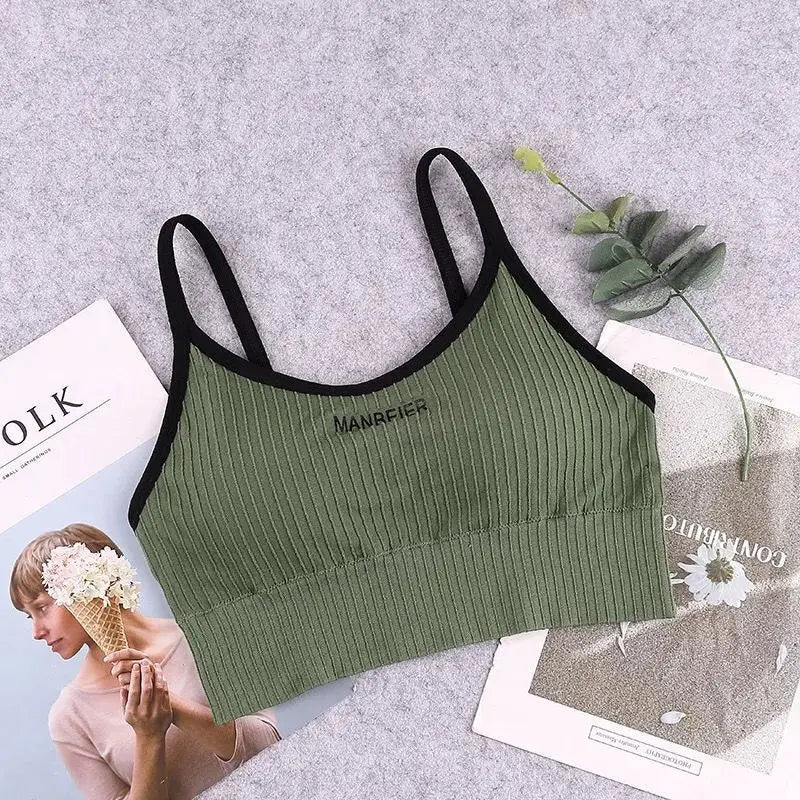 Gym Sexy Crop Top Bra Women Cotton Underwear Soft Comfort
