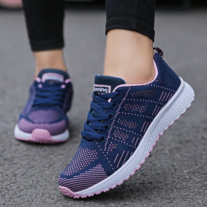 Fashion Breathable Walking Mesh Flat Shoes