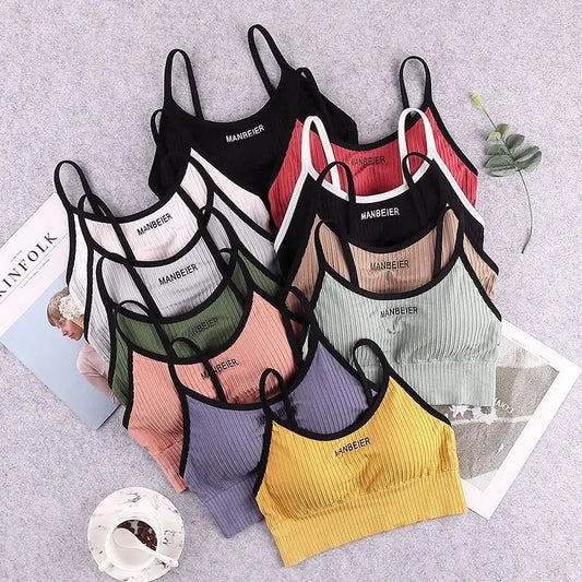 Gym Sexy Crop Top Bra Women Cotton Underwear Soft Comfort