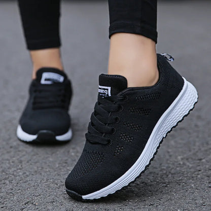 Fashion Breathable Walking Mesh Flat Shoes