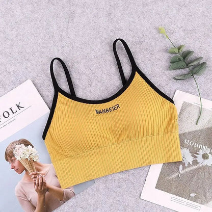 Gym Sexy Crop Top Bra Women Cotton Underwear Soft Comfort