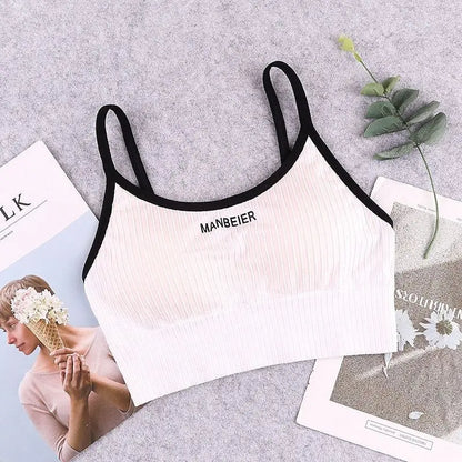 Gym Sexy Crop Top Bra Women Cotton Underwear Soft Comfort