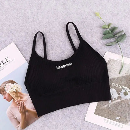 Gym Sexy Crop Top Bra Women Cotton Underwear Soft Comfort