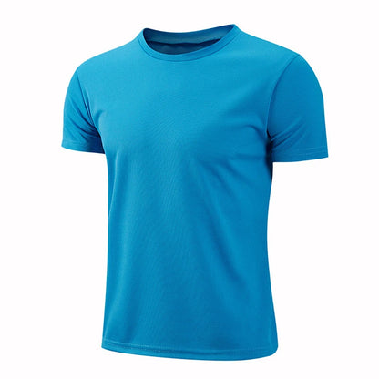 Men Women Quick Dry Short Sleeve Sport T Shirt Gym