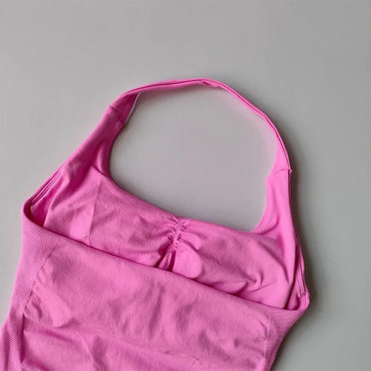 Halter Yoga Vest, Shockproof Running Sports, High-Strength Sports Underwear, Fitness, Pilates Suspender, Beautiful Back, Autumn