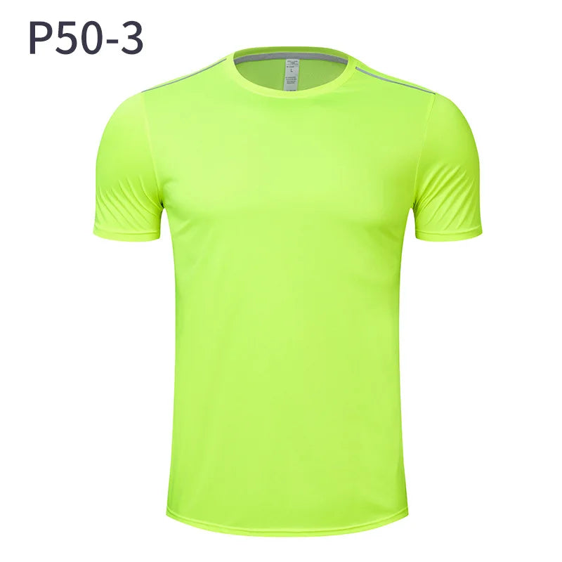 Men Women Quick Dry Short Sleeve Sport T Shirt Gym Jerseys