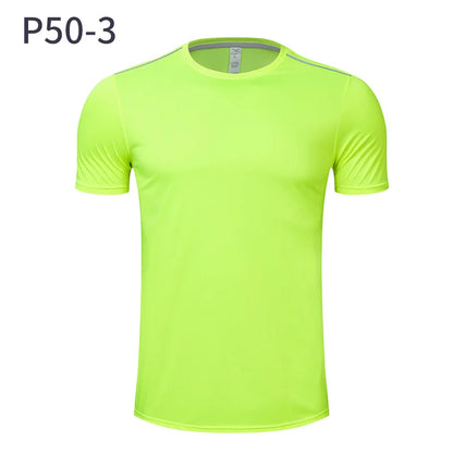 Men Women Quick Dry Short Sleeve Sport T Shirt Gym Jerseys