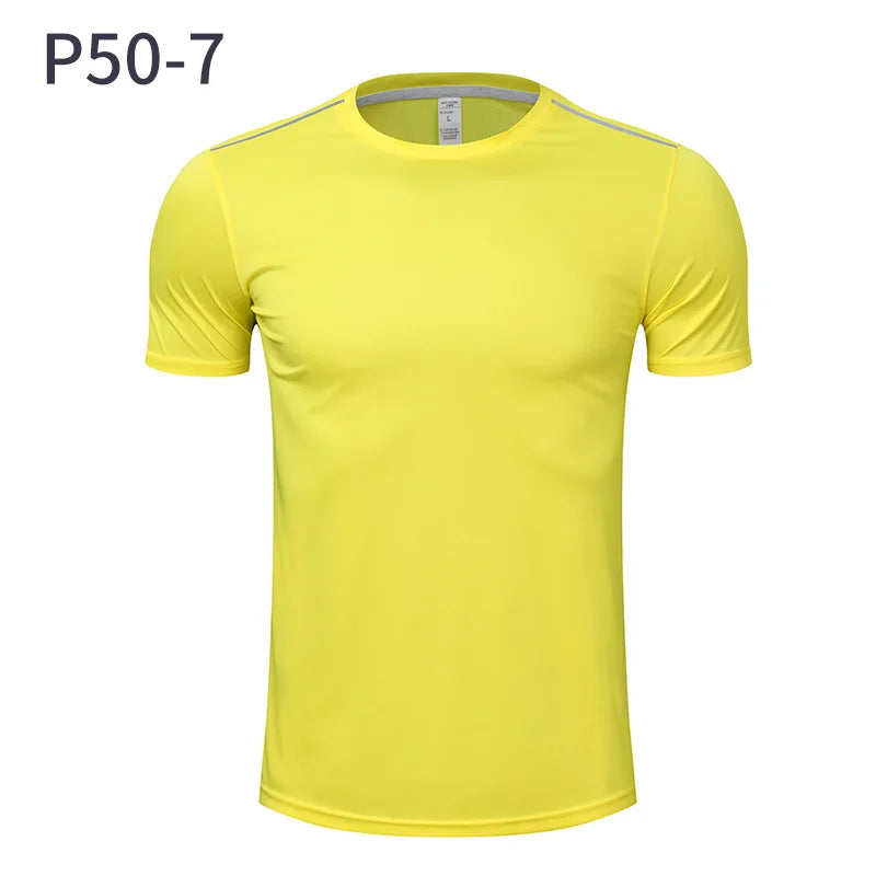 Men Women Quick Dry Short Sleeve Sport T Shirt Gym Jerseys