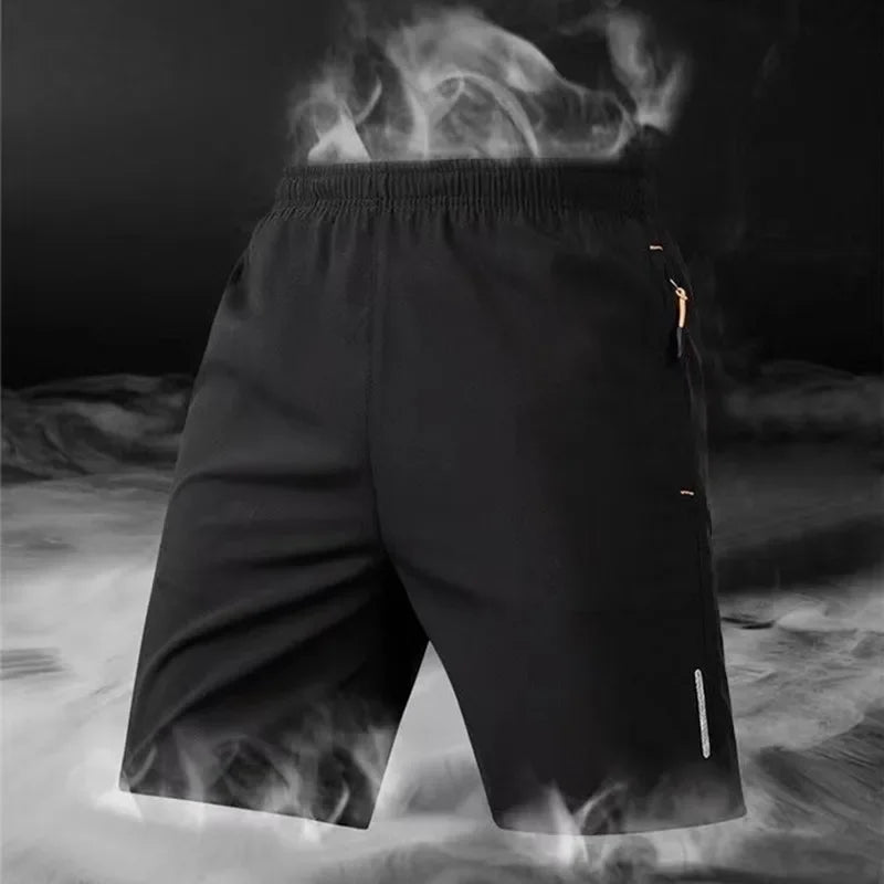 Men Shorts Ice Silk Running Gym Sport Shorts