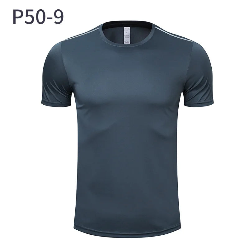 Men Women Quick Dry Short Sleeve Sport T Shirt Gym Jerseys