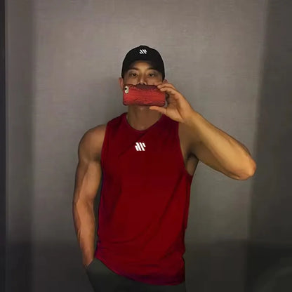 Mannen Bodybuilding Tank Tops Gym Workout Fitness Mouwloos Shirt Running Kleding Stringer Singlet Zomer Toevallige Vest