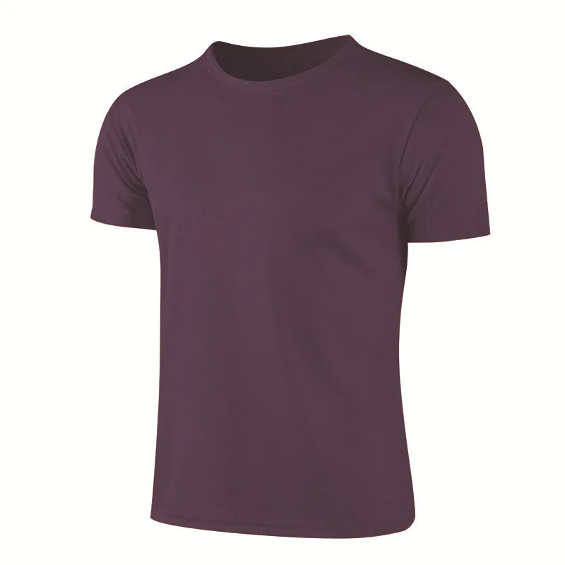 Men Women Quick Dry Short Sleeve Sport T Shirt Gym