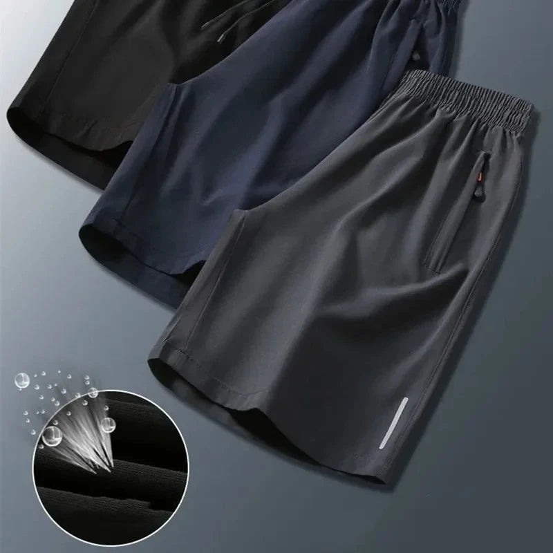 Men Shorts Ice Silk Running Gym Sport Shorts