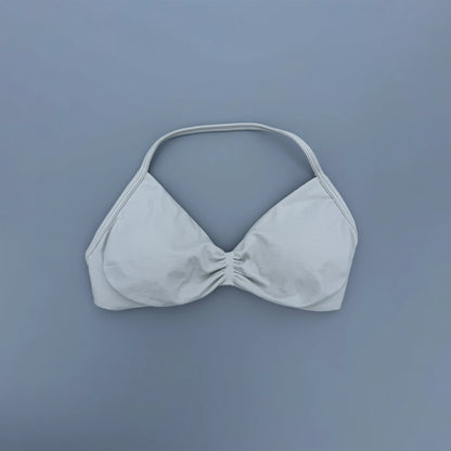 Strappy Bra Gym Top Women High Support Thin Strap Seamless Halter Sports Bras Scrunch Workout Yoga Underwear With Pads