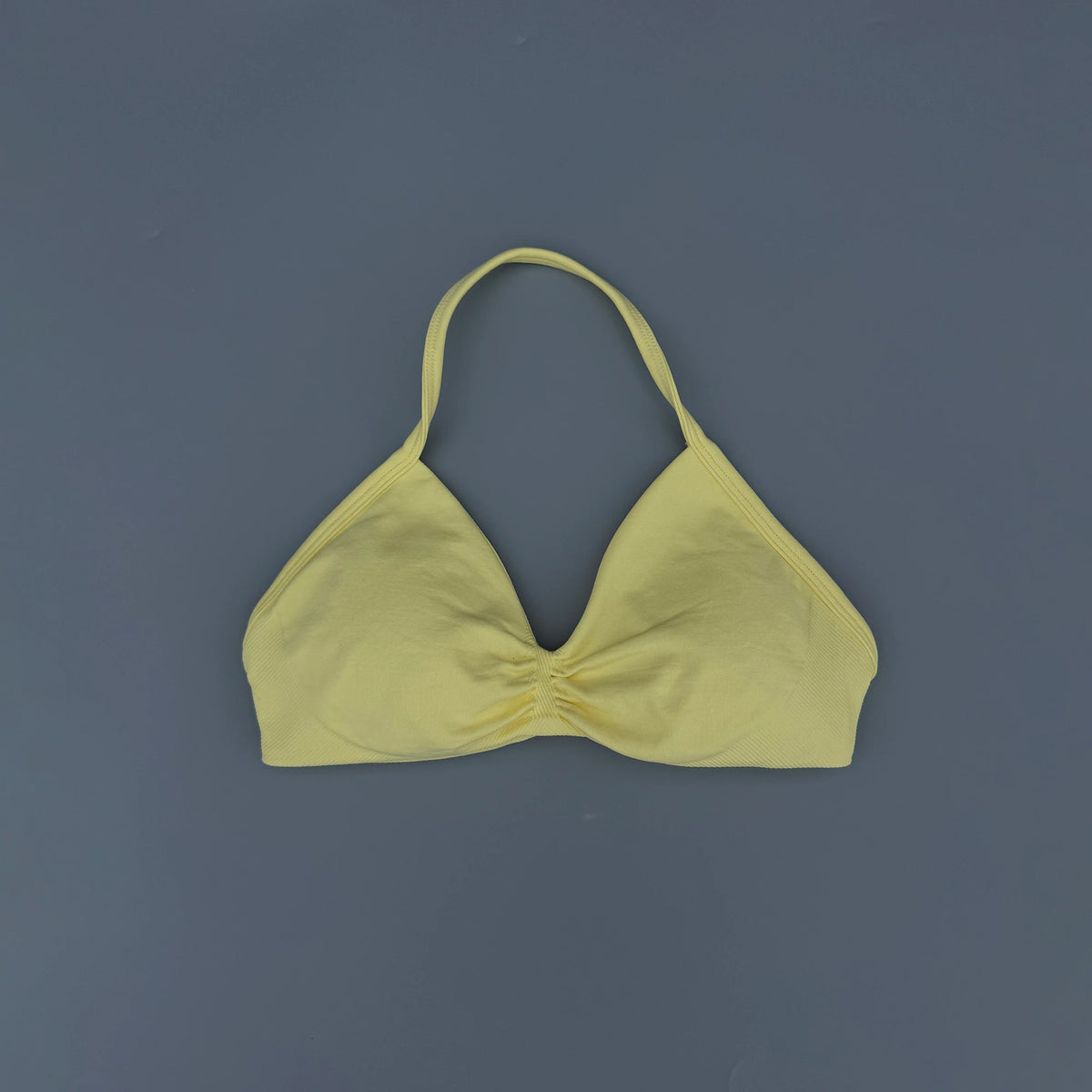 Strappy Bra Gym Top Women High Support Thin Strap Seamless Halter Sports Bras Scrunch Workout Yoga Underwear With Pads