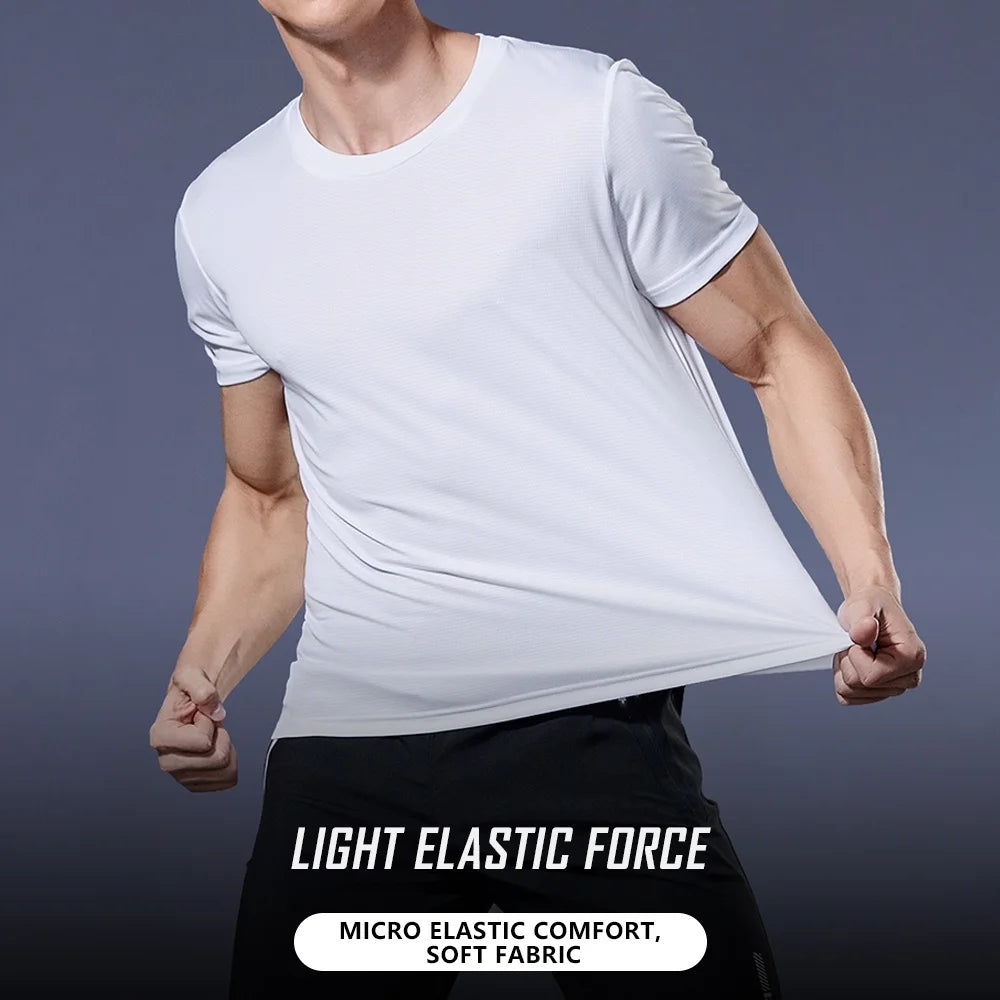 Short Sleeve Gym Running Moisture Wicking Round Neck T-Shirt