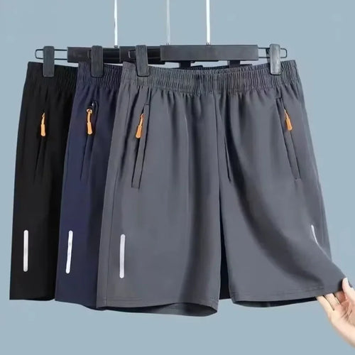 Men Shorts Ice Silk Running Gym Sport Shorts