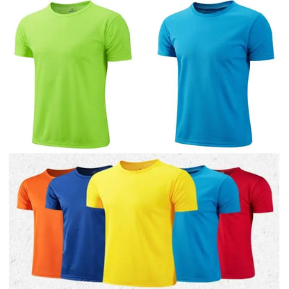 Men Women Quick Dry Short Sleeve Sport T Shirt Gym