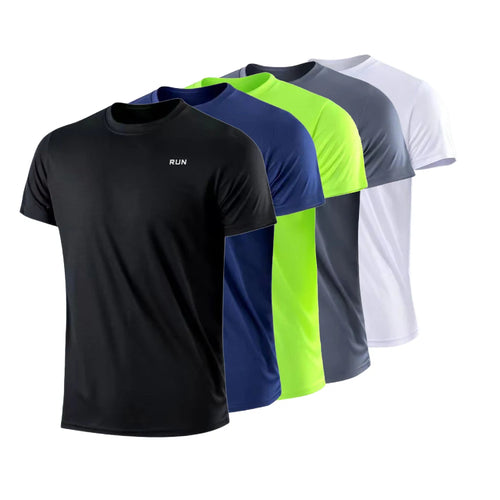 Short Sleeve Gym Running Moisture Wicking Round Neck T-Shirt