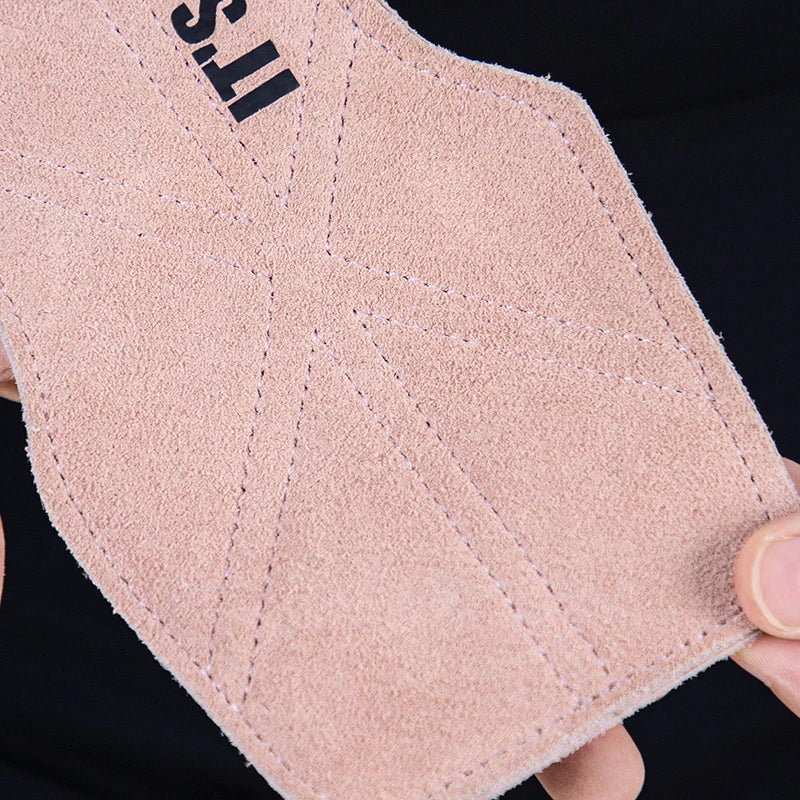 Cowhide Gym Gloves Grips Anti-Skid Weight Power Belt Lifting Pads