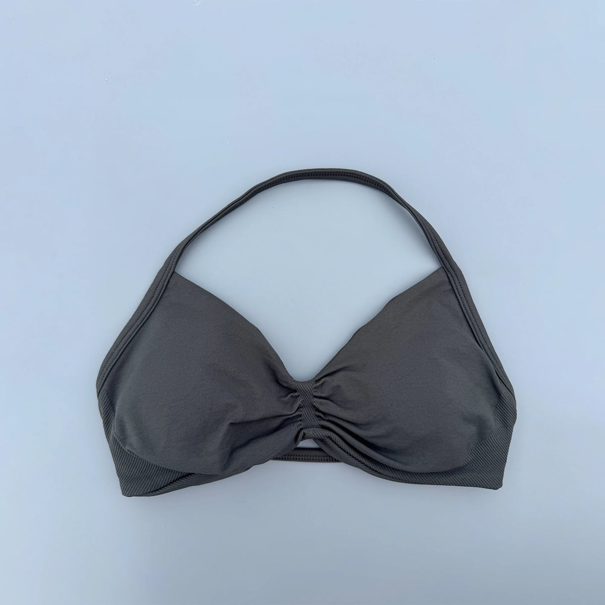Strappy Bra Gym Top Women High Support Thin Strap Seamless Halter Sports Bras Scrunch Workout Yoga Underwear With Pads