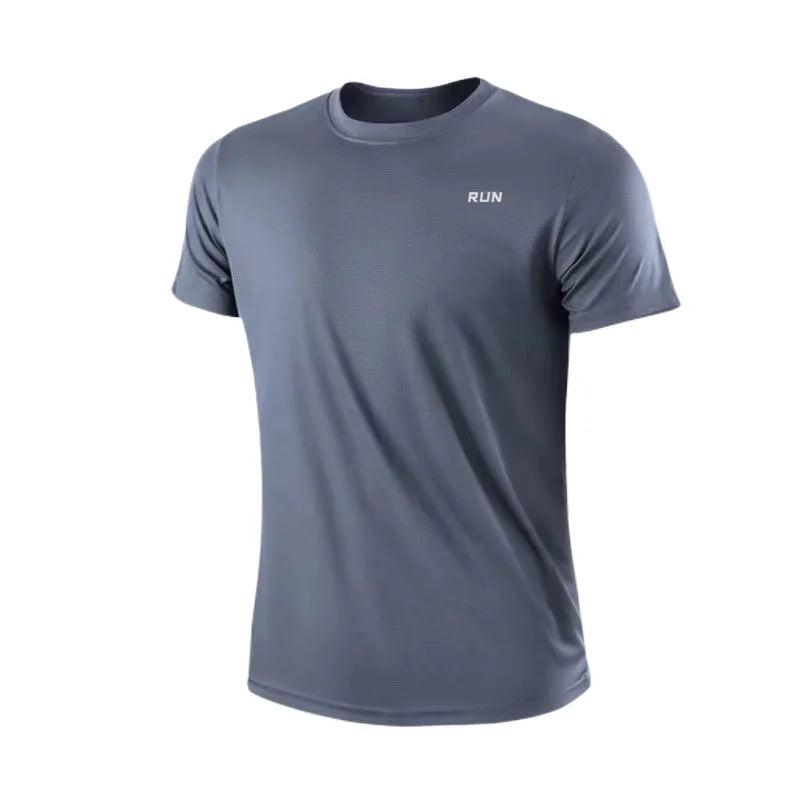 Short Sleeve Gym Running Moisture Wicking Round Neck T-Shirt