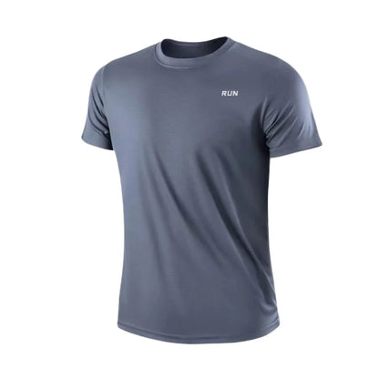 Short Sleeve Gym Running Moisture Wicking Round Neck T-Shirt