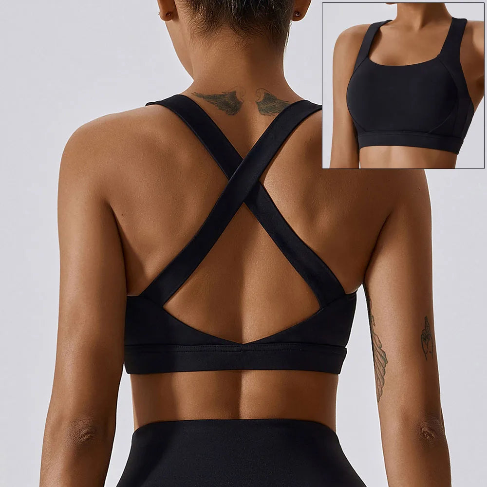 Cloud Hide Front Zipper Sports Bra Women Underwear Push Up Yoga Crop Top Bras Solid Athletic Vest Gym Fitness Shirt Sportswear