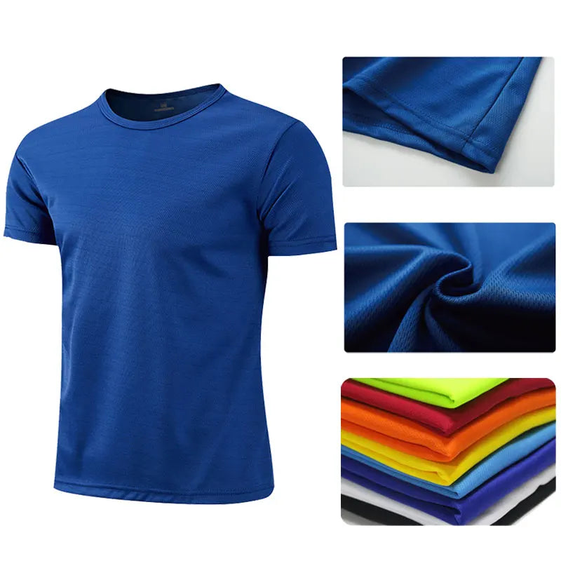 Men Women Quick Dry Short Sleeve Sport T Shirt Gym