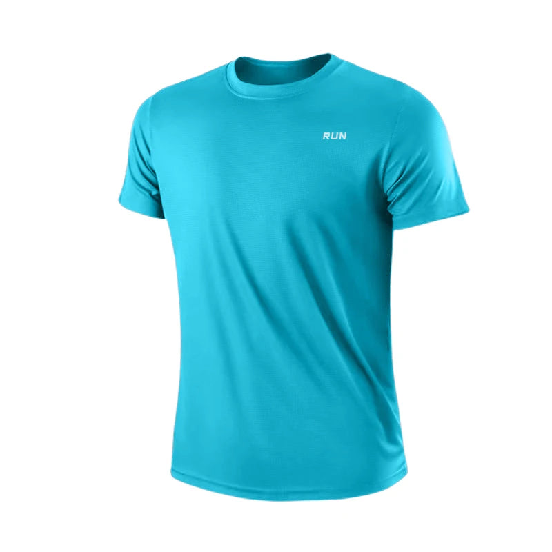 Short Sleeve Gym Running Moisture Wicking Round Neck T-Shirt