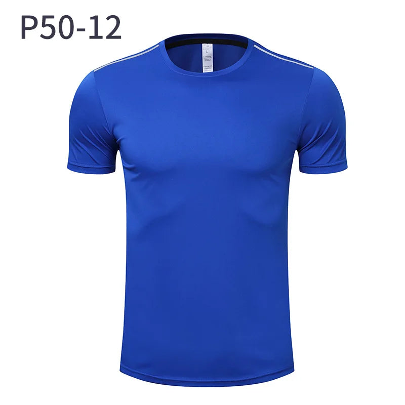 Men Women Quick Dry Short Sleeve Sport T Shirt Gym Jerseys