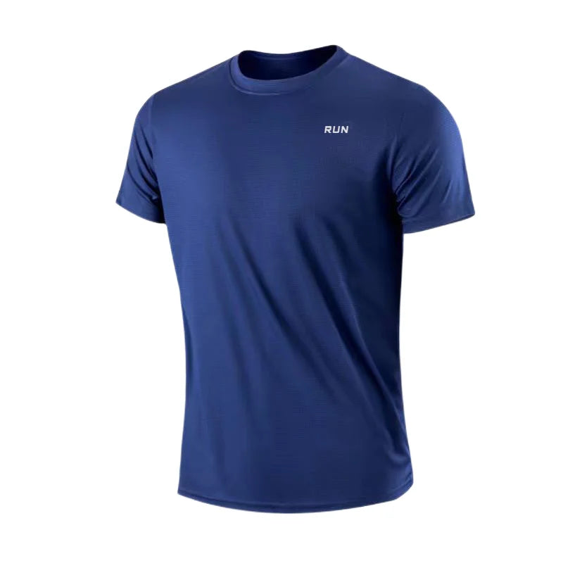 Short Sleeve Gym Running Moisture Wicking Round Neck T-Shirt