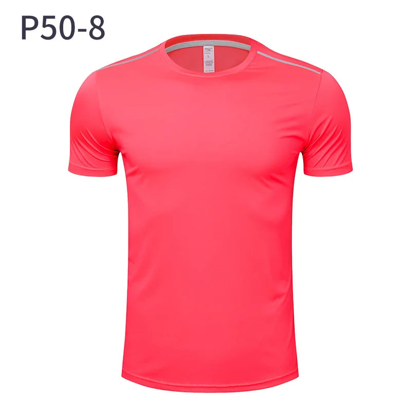 Men Women Quick Dry Short Sleeve Sport T Shirt Gym Jerseys