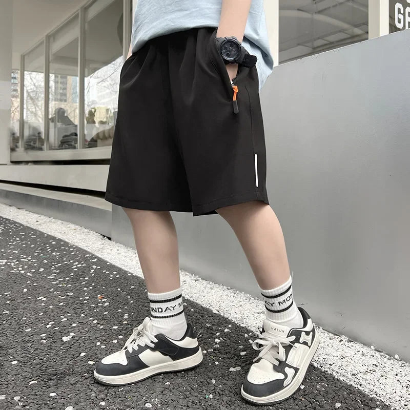 Men Shorts Ice Silk Running Gym Sport Shorts
