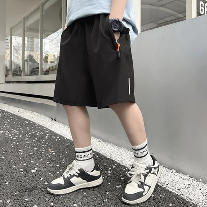 Men Shorts Ice Silk Running Gym Sport Shorts