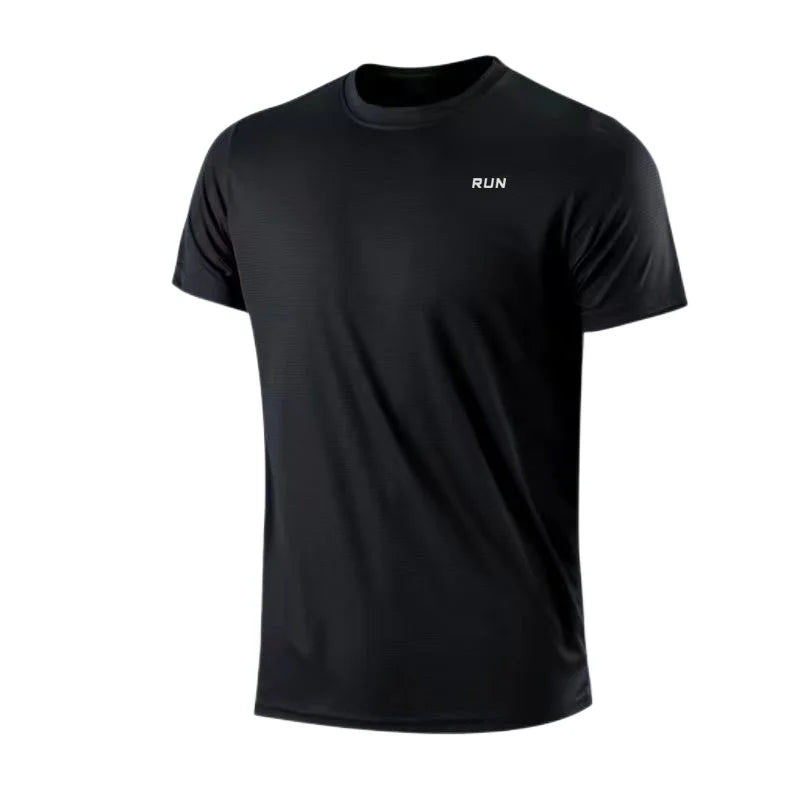 Short Sleeve Gym Running Moisture Wicking Round Neck T-Shirt