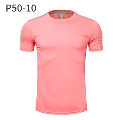 Men Women Quick Dry Short Sleeve Sport T Shirt Gym Jerseys