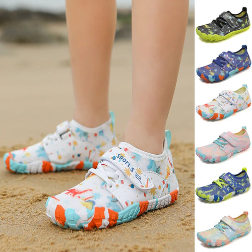 Children's Anti-cut Anti-slip Wear-resistant Rubber-soled Wading Shoes Beach Sandals Quick-drying Pool Shoes Outdoor Water Playi