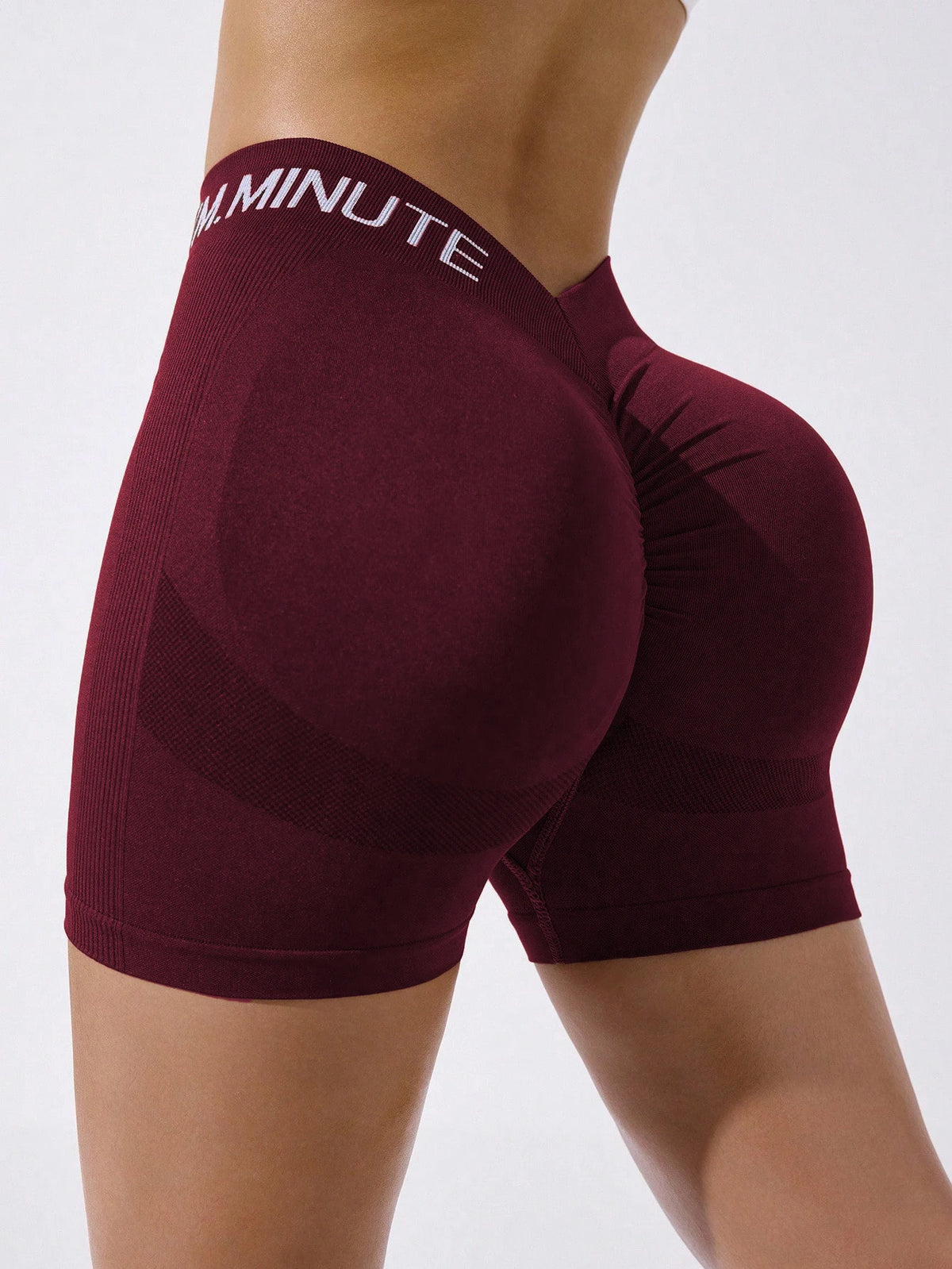 Women's letter shorts, breathable nylon fabric, V-shaped buttocks