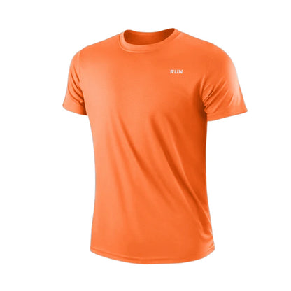 Short Sleeve Gym Running Moisture Wicking Round Neck T-Shirt