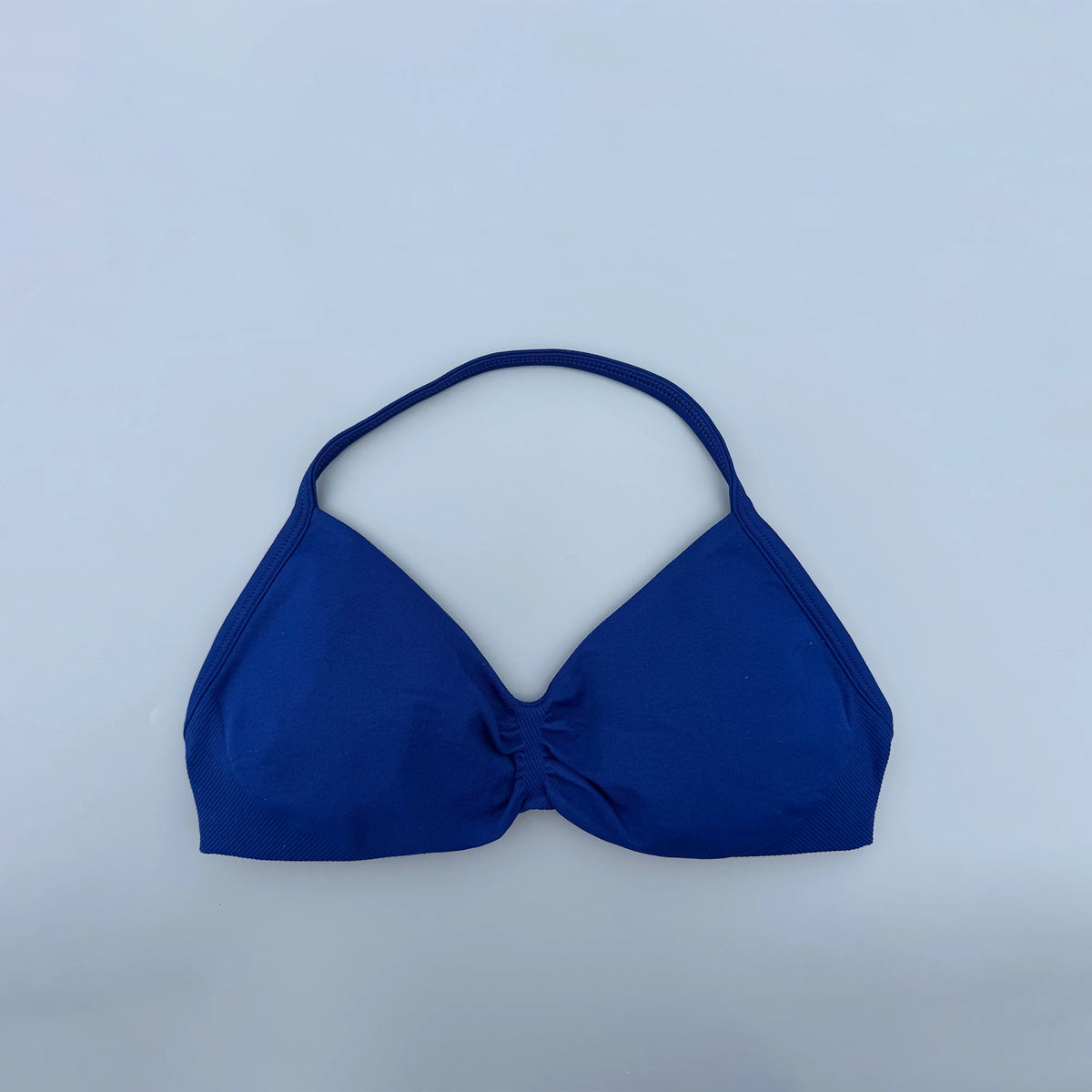 Strappy Bra Gym Top Women High Support Thin Strap Seamless Halter Sports Bras Scrunch Workout Yoga Underwear With Pads
