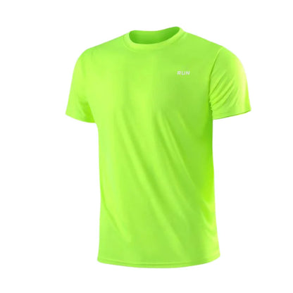 Short Sleeve Gym Running Moisture Wicking Round Neck T-Shirt