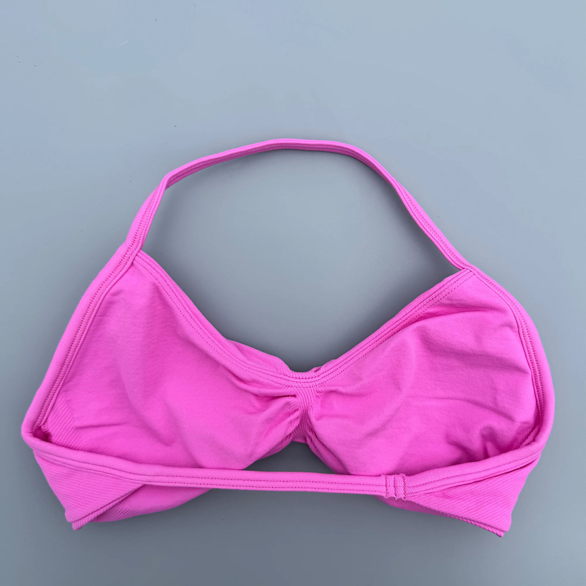 Strappy Bra Gym Top Women High Support Thin Strap Seamless Halter Sports Bras Scrunch Workout Yoga Underwear With Pads