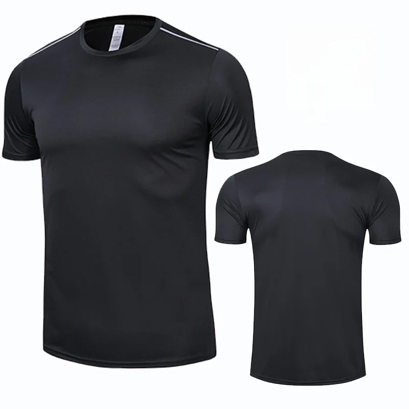 Men Women Quick Dry Short Sleeve Sport T Shirt Gym Jerseys