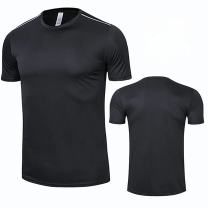 Men Women Quick Dry Short Sleeve Sport T Shirt Gym Jerseys