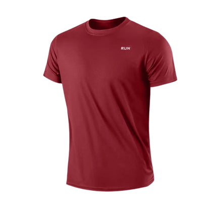 Short Sleeve Gym Running Moisture Wicking Round Neck T-Shirt