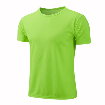 Men Women Quick Dry Short Sleeve Sport T Shirt Gym