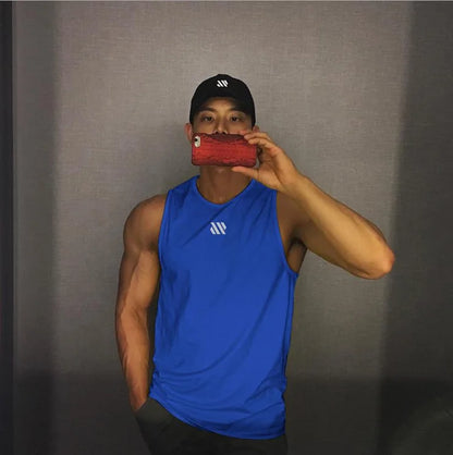 Mannen Bodybuilding Tank Tops Gym Workout Fitness Mouwloos Shirt Running Kleding Stringer Singlet Zomer Toevallige Vest