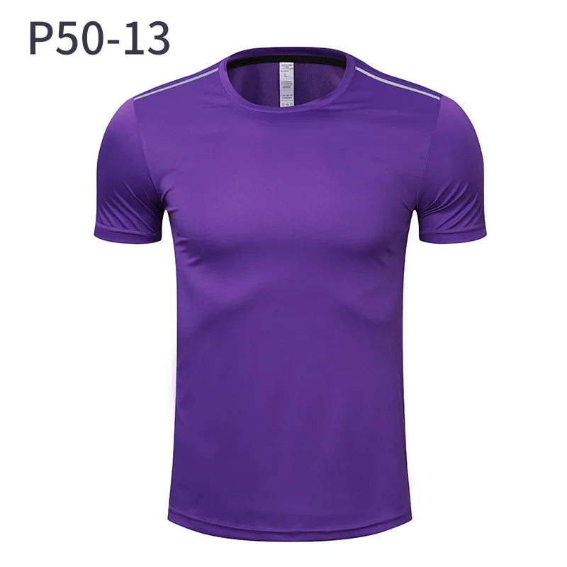 Men Women Quick Dry Short Sleeve Sport T Shirt Gym Jerseys